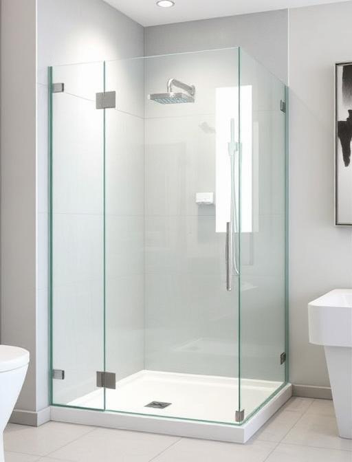 Clear Glass shower door panel