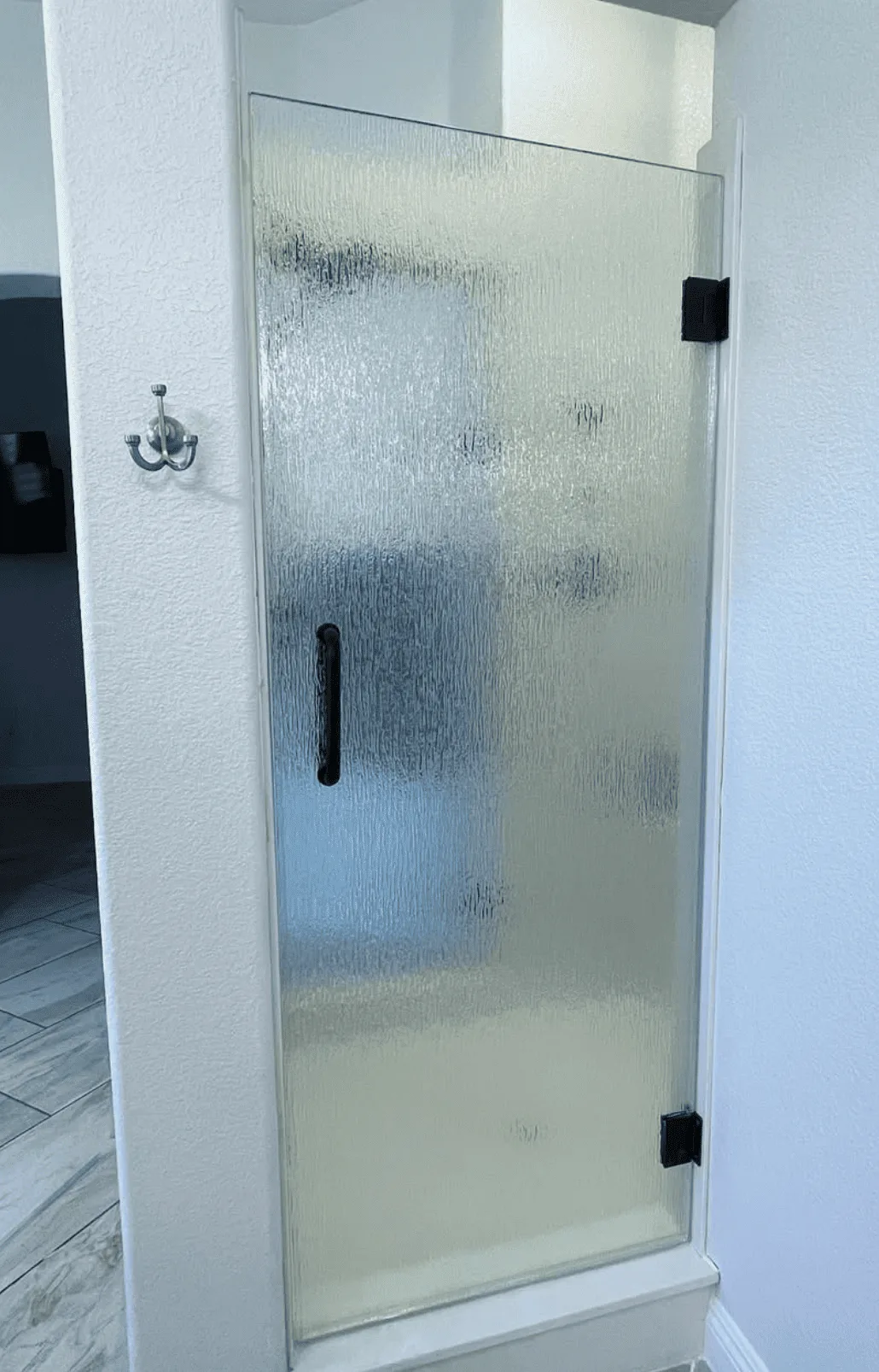 Frameless shower door upgrade result