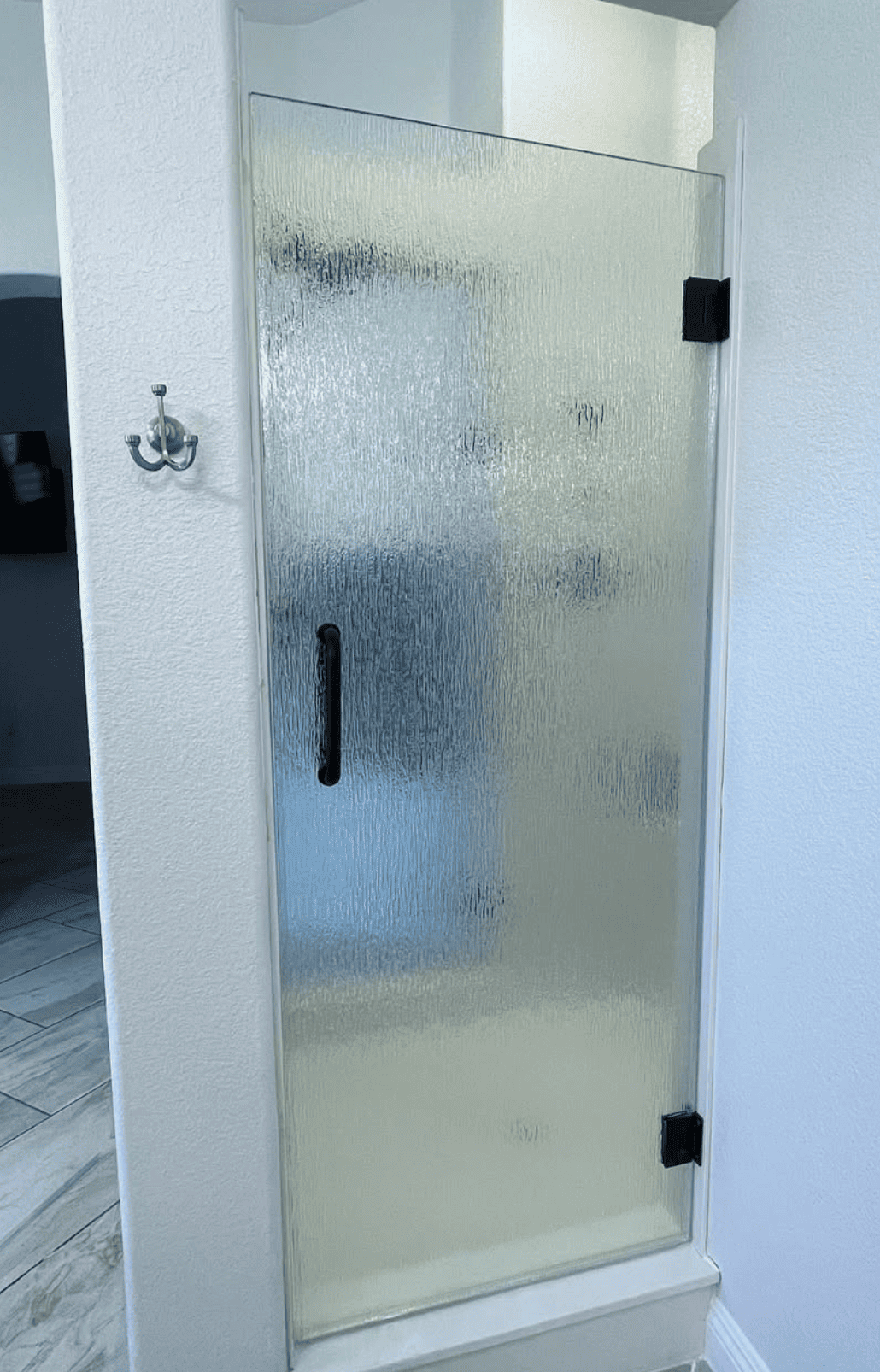 Frameless shower door upgrade result